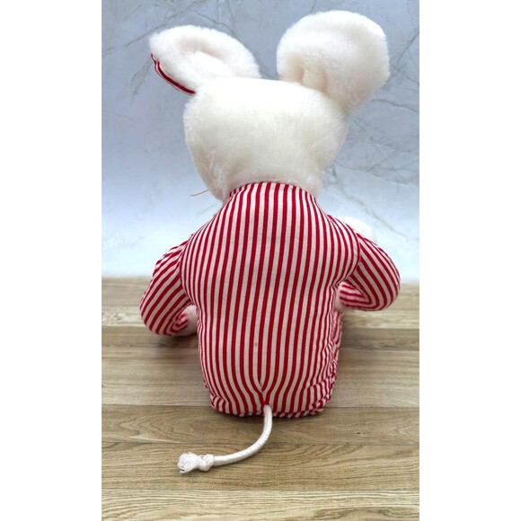Vintage Eden Toys Red & White Striped Plush Mouse 18″ Soft Toy 1980-90s USA Made - Picture 8 of 15